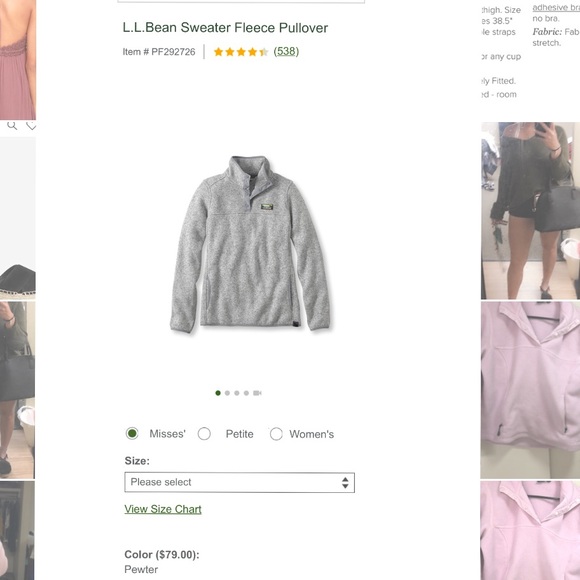 L.L Bean Sweater Fleece Pullover - Picture 6 of 6